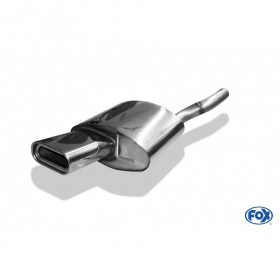 Silencieux arrière inox 1x160x80mm type 53 pour VOLKSWAGEN PASSAT TYPE 3C/3C CC