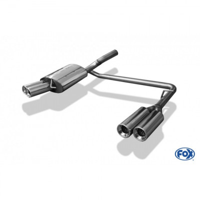 Silencieux arrière duplex inox 2x90mm type 13 pour VOLKSWAGEN PASSAT TYPE 3C/3C CC