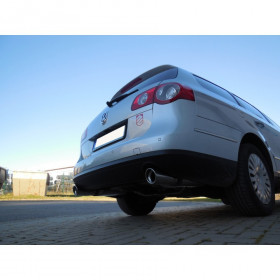 Silencieux arrière duplex inox 1x100mm type 17 pour VOLKSWAGEN PASSAT TYPE 3C/3C CC 4-MOTION