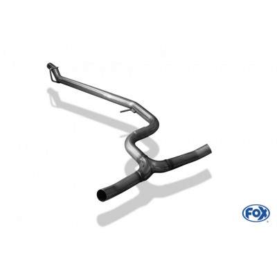 Silencieux arrière duplex inox 1x135x80mm type 53 pour VOLSWAGEN BEETLE TYPE 1C/9C/1Y