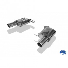 Silencieux arrière duplex inox 1x100mm type 17 pour VOLKSWAGEN PASSAT R36 TYPE 3C/3C CC 4-MOTION