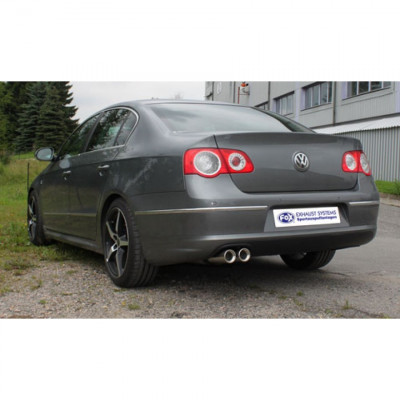 Silencieux arrière duplex inox 1x135x80mm type 53 pour VOLSWAGEN BEETLE TYPE 1C/9C/1Y