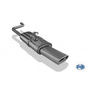 Silencieux arrière inox 1x135x80mm type 53 pour VOLKSWAGEN POLO TYPE 86C