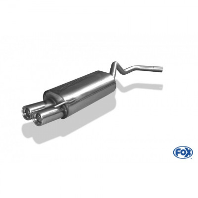 Silencieux arrière inox 2x76mm type 13 pour VOLKSWAGEN POLO TYPE 6N