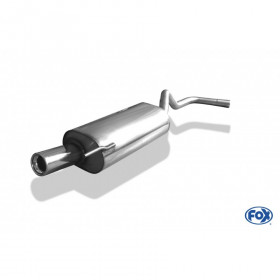 Silencieux arrière duplex inox 1x135x80mm type 53 pour VOLSWAGEN BEETLE TYPE 1C/9C/1Y