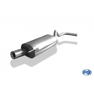 Silencieux arrière duplex inox 1x135x80mm type 53 pour VOLSWAGEN BEETLE TYPE 1C/9C/1Y