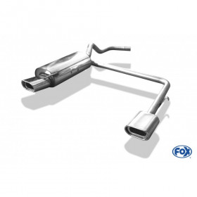 Silencieux arrière duplex inox 1x135x80mm type 53 pour VOLSWAGEN BEETLE TYPE 1C/9C/1Y