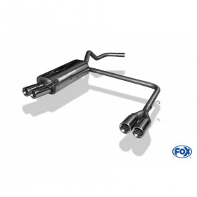 Silencieux arrière duplex inox 1x135x80mm type 53 pour VOLSWAGEN BEETLE TYPE 1C/9C/1Y