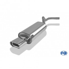 Silencieux arrière duplex inox 1x135x80mm type 53 pour VOLSWAGEN BEETLE TYPE 1C/9C/1Y