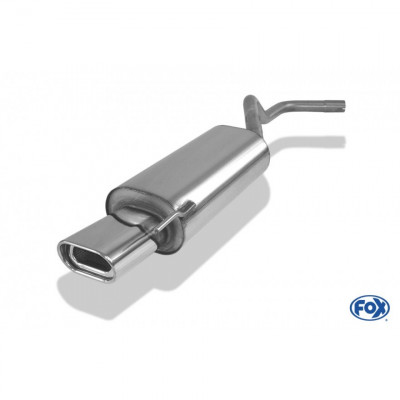 Silencieux arrière duplex inox 1x135x80mm type 53 pour VOLSWAGEN BEETLE TYPE 1C/9C/1Y