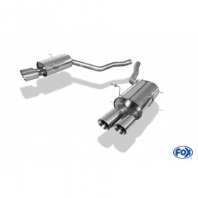 Silencieux arrière duplex inox 2x90mm type 25 pour BMW 850i TYPE E31