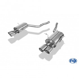 Silencieux arrière duplex inox 2x93x79mm type 70 pour BMW 850i TYPE E31