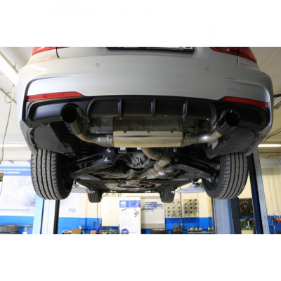 Silent rear duplex stainless steel 2x80mm type 12 for BMW 335d TYPE F30/31