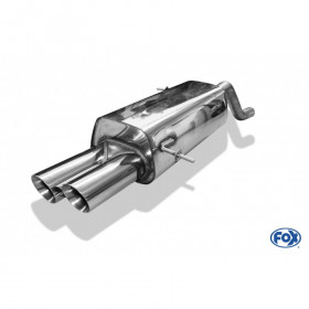 Silent stainless steel rear 1x145x65mm type 59 for FORD FIESTA MK7