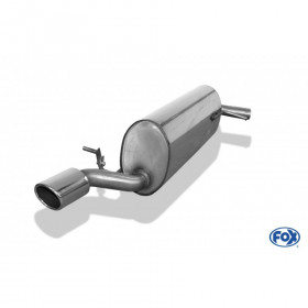 Silencieux arrière inox 1x88x74mm type 32 pour VOLKSWAGEN POLO TYPE 6R