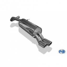 Silencieux arrière inox 2x76mm type 16 pour VOLKSWAGEN POLO GT/GTI TYPE 6R