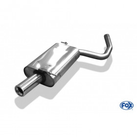 Silent rear duplex stainless steel 1x76mm type 13 for AUDI A4 TYPE B7