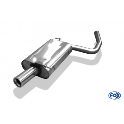 Silent rear duplex stainless steel 1x76mm type 13 for AUDI A4 TYPE B7