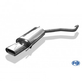 Silencieux arrière inox 1x160x80mm type 53 pour VOLKSWAGEN T4 BUS/TRANSPORTER/MULTIVAN/CARAVELLE