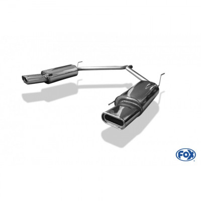 Silencieux arrière duplex inox 1x160x80mm type 53 pour VOLKSWAGEN T4 BUS/TRANSPORTER/MULTIVAN/CARAVELLE