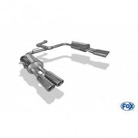 Silent rear duplex stainless steel 1x160x80mm type 53 for VOLKSWAGEN T5/T6 4-MOTION