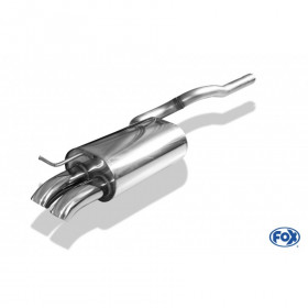 Silencieux arrière inox 2x63mm type 28 pour VOLKSWAGEN T5 PRITSCHE 4-MOTION