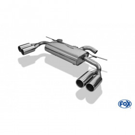 Silent rear duplex stainless steel 1x160x80mm type 53 for VOLKSWAGEN T5/T6 4-MOTION
