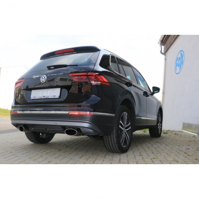 Silencieux arrière duplex inox 1x160x90mm type 38 pour VOLKSWAGEN TIGUAN I 4-MOTION TYPE 5N