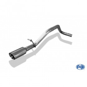 Système d'embout d'échappement inox 1x80mm type 25 pour VOLKSWAGEN UP