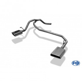 Système d'embout d'échappement duplex inox 1x145x65mm type 59 pour VOLKSWAGEN UP