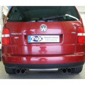 Silent rear duplex stainless steel 1x160x80mm type 53 for VOLKSWAGEN T5/T6 4-MOTION