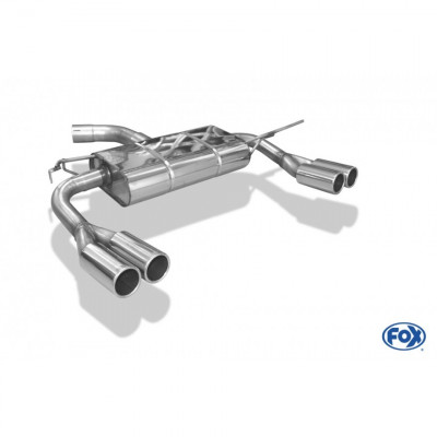 Silencieux arrière duplex inox 2x76mm type 12 pour VOLKSWAGEN TOURAN CROSS TYPE 1T1/1T2