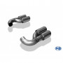 Embouts d'échappement duplex inox 2x90mm type 16 pour VOLKSWAGEN TOUAREG TYPE 7L