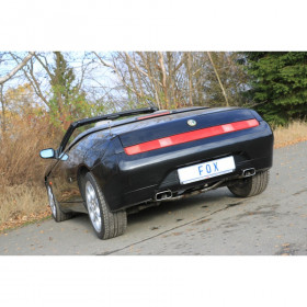 Système d'embouts d'échappement arrière duplex inox 1x145x65mm type 59 pour ALFA ROMEO GTV TYPE 916