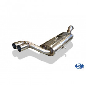 Silencieux arrière inox 2x63mm type 10 pour AUDI 80/90 TYPE 81