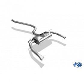 Silent rear duplex stainless steel 2x88x74mm type 32 for SKODA KODIAQ 4x4