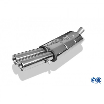 Silencieux arrière inox 2x76mm type 13 pour AUDI 80/90 TYPE 89/B3