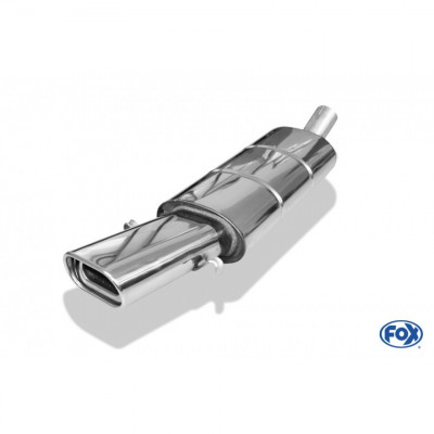 Silencieux arrière inox 1x135x80mm type 53 pour AUDI 80 CABRIOLET TYPE B4