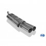 Silencieux arrière inox 2x76mm type 10 pour AUDI 80 CABRIOLET TYPE B4