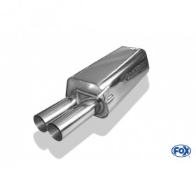 Silencieux arrière inox 2x76mm type 10 pour AUDI 80 TYPE B4