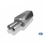 Silencieux arrière inox 2x76mm type 13 pour AUDI 80 TYPE B4