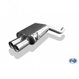 Silencieux arrière inox 2x76mm type 11 pour AUDI 80 QUATTRO TYPE B4