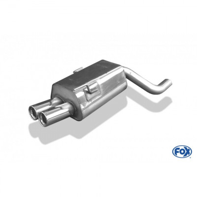 Silencieux arrière inox 2x76mm type 13 pour AUDI 80 QUATTRO TYPE B4 (avec pare-chocs RS2)