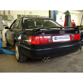 Silencieux arrière inox 2x80mm type 16 pour AUDI 100/A6 QUATTRO TYPE C4