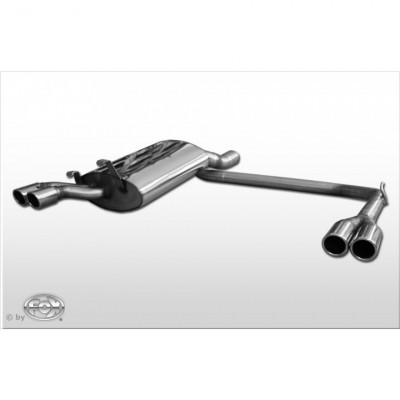 Silent rear duplex stainless steel 1x160x80mm type 53 for VOLKSWAGEN T5/T6 4-MOTION