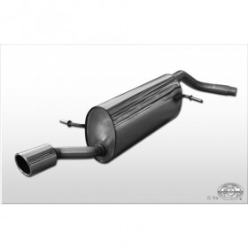 Silencieux arrière inox 1x90mm type 16 pour AUDI A1