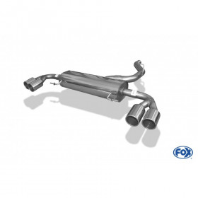 Silencieux arrière duplex inox 2x90mm type 12 pour AUDI S1 QUATTRO
