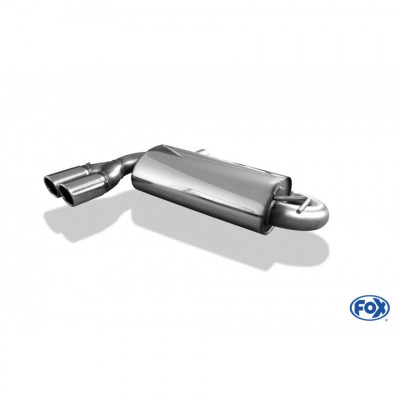 Silencieux arrière inox 2x80mm type 16 pour AUDI S3 TYPE 8L