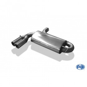Silencieux arrière inox 2x76mm type 10 pour AUDI S3 TYPE 8L