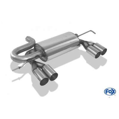 Silent rear duplex stainless steel 1x160x80mm type 53 for VOLKSWAGEN T5/T6 4-MOTION